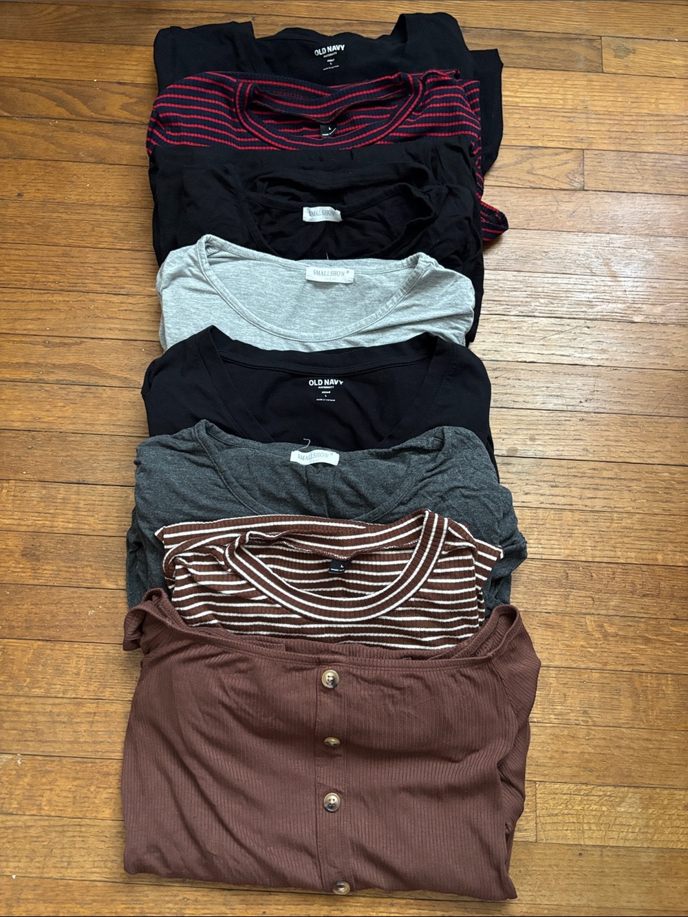 Long Sleeve Maternity Shirt Bundle (8 items)